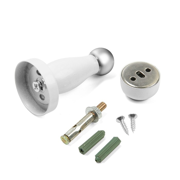 Упор дверной, магнитный LOCKLAND, цвет белый