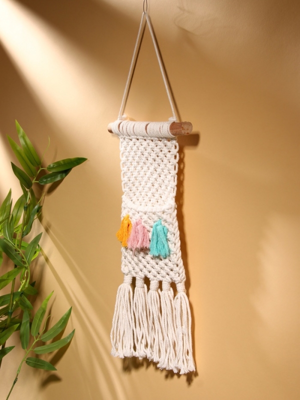 Кармашек текстильный, подвесной 22х50 см, белый