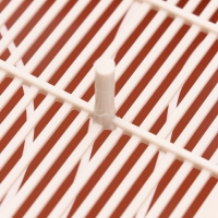 Туалет "Мур-мяу" для кошек с сеткой 33,2 х 25,6 х 7,2 см, коралловая