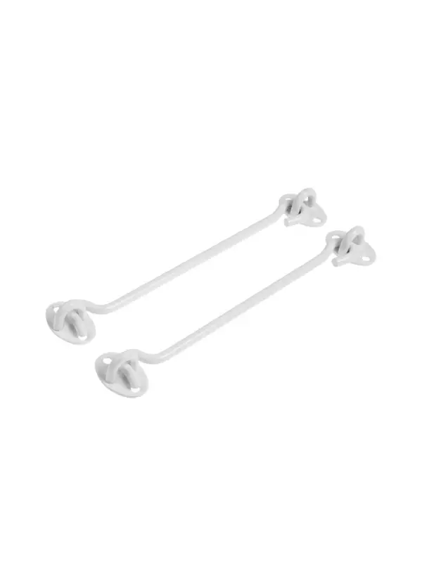 Крючок ветровой LOCKLAND KV001, L=200 мм, нержа, цвет белый, 2 шт