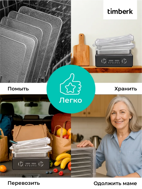 Сушилка для овощей и фруктов, дегидратор T-PFD42131