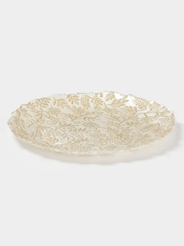 Тарелка "КРАСКИ ОСЕНИ" 28 см, золотой цвет