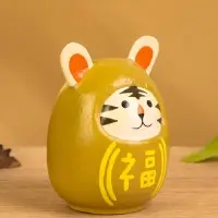 Деревянная кукла кокеши "Тигренок" цв. жёлтый, 6х6х9 см