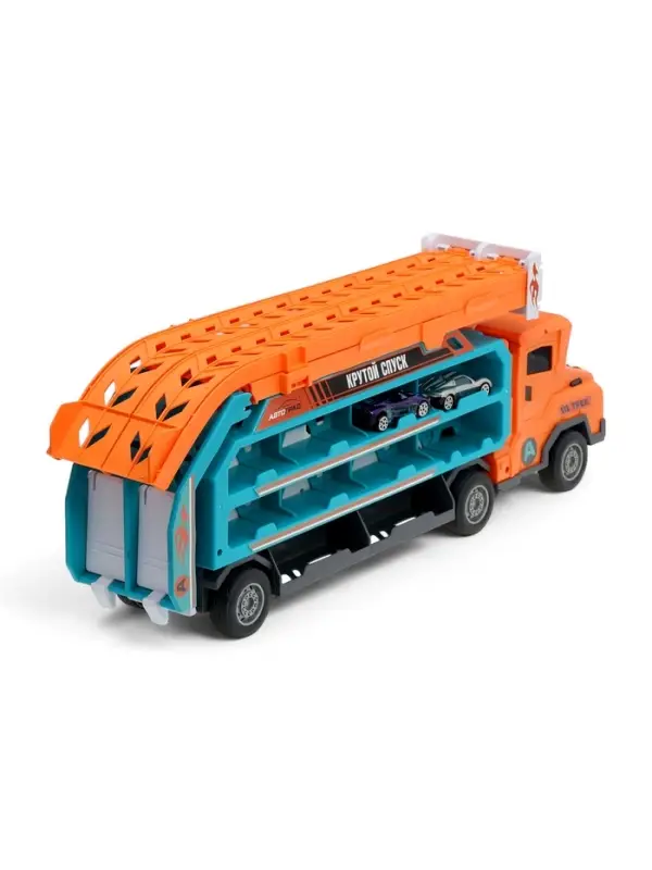 Автоград Автовоз с большой горкой и 10 машинками