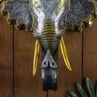 Панно настенное "Голова слона" 27х12х30 см