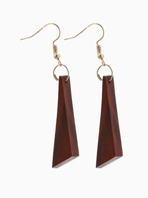 Серьги "Шарп" дерево соно