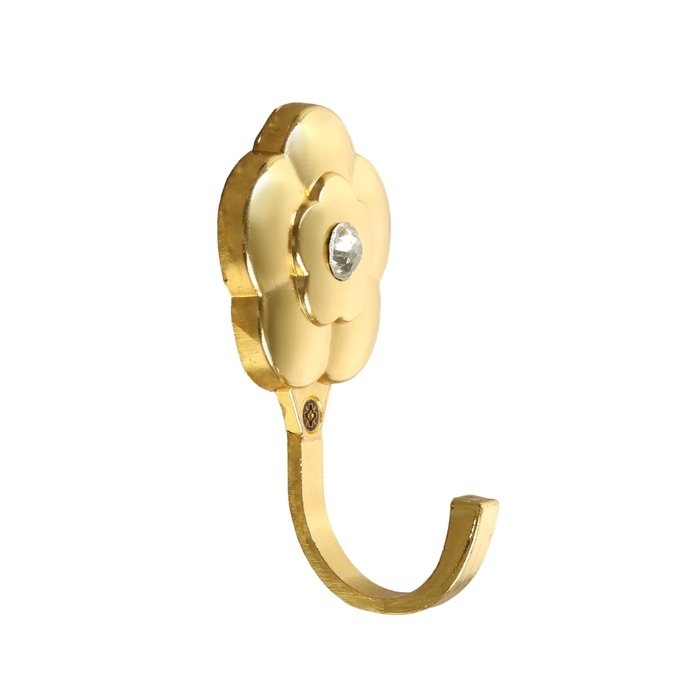 Крючок однорожковый для штор CAPPIO KC117, цвет золото, 2 шт