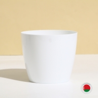 Горшок для цветов, d = 12,5 см, 1 л, пластик, белый