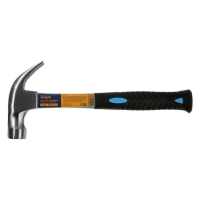 Молоток-гвоздодер ТУНДРА, боек с магнитом, фиберглассовая 2К рукоятка, 750 г