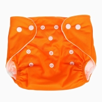Набор многоразовых подгузников &laquo;Крабик&raquo;, 3-8 кг, цвет белый, оранжевый, 2 шт., Крошка Я
