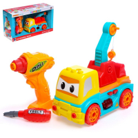 Конструктор винтовой &laquo;Эвакуатор&raquo;, с электрическим шуруповёртом, радиоуправление, 30 деталей