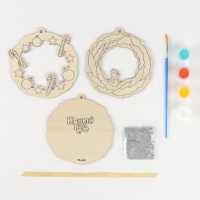 Ёлочная подвеска из дерева своими руками на новый год &laquo;Венок&raquo;, новогодний набор для творчества