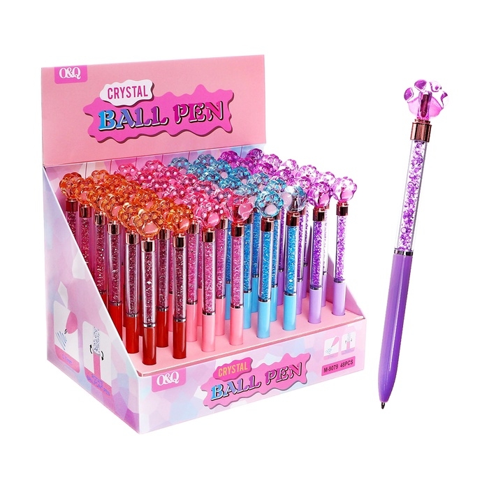 Ручка шариковая-прикол, поворотная, Лапка блеск МИКС