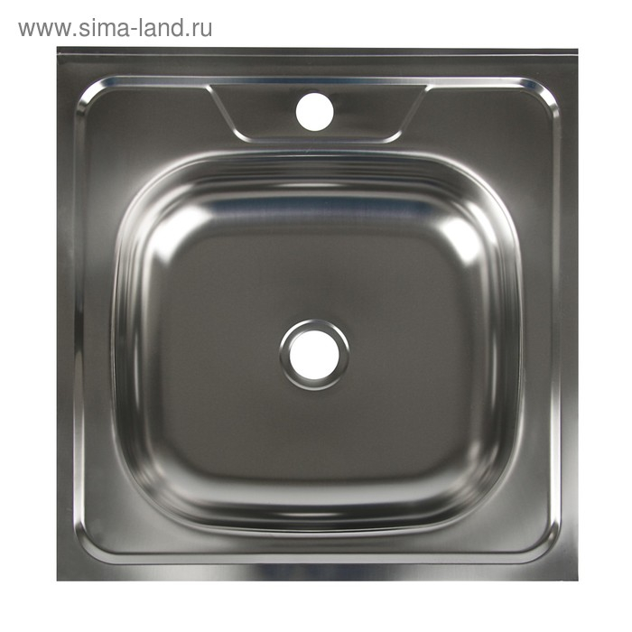 Мойка кухонная "Владикс", накладная, без сифона, 50х50 см, нержавеющая сталь 0.4 мм
