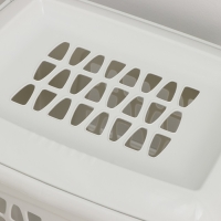 Корзина бельевая с крышкой &laquo;Молетта&raquo;, 60 л, 47,9&times;36,9&times;55 см, цвет светло-серый