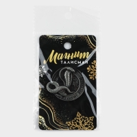 Магнит новогодний &laquo;Приношу достаток&raquo; на Новый год на Новый год, диам. 4 см, серебро