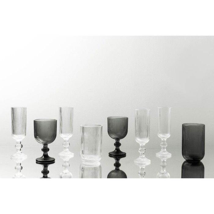 Набор стаканов стеклянный SL Home &laquo;Модерн&raquo;, 400 мл, 8&times;13 см, цвет графитовый