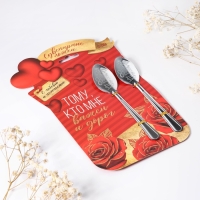 Ложки с гравировкой, набор 2 шт  &laquo;Тому, кто мне важен и дорог&raquo;, 15,5 х 25,5 см.