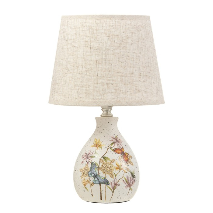 Настольная лампа 16812/1 E14 40Вт белый h.31см RISALUX Настольная лампа 16812/1 E14 40Вт белый h.31см RISALUX