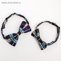 Галстук - бабочка для мальчика и папы &laquo;Набор для фотосессии&raquo;, 2 шт., цвет синий, M&B