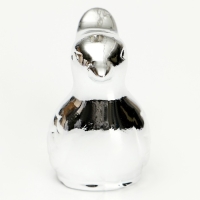 Свистулька керамическая птичка &laquo;Серебряная&raquo;