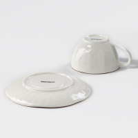 Чайная пара фарфоровая Доляна &laquo;Космос&raquo;, 2 предмета: чашка 250 мл, блюдце d=16 см, цвет синий