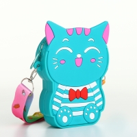 Сумка детская для девочки на молнии, цвет бирюзовый