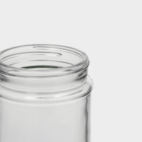 Банка стеклянная для хранения сыпучих продуктов с местом под надпись Доляна &laquo;Премиум&raquo;, 550 мл, 15&times;8 см, с металлической крышкой