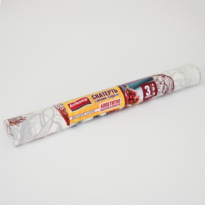 Скатерть без основы одноразовая двухсторонняя &laquo;Сладости&raquo;, 110&times;180 см, рулон 3 шт