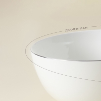 Салатники SL Home &laquo;Каскарон&raquo;, 900 мл, d=16 см, набор 2 шт, костяной фарфор, белые