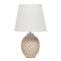 Настольная лампа "Сабина" Е14 40Вт бежевый 20х20х33см