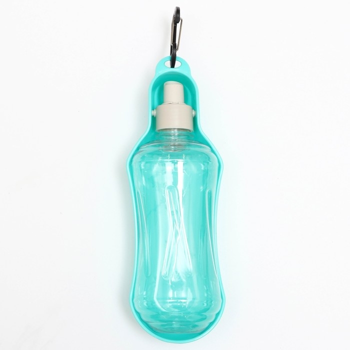Поилка прогулочная фигурная, 500 мл, с мягким носиком, бирюзовая