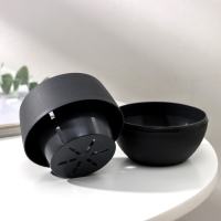 Горшок для цветов с поддоном &laquo;Япония&raquo;, 125 мл, d=8 см, h=6,5 см, цвет графитовый