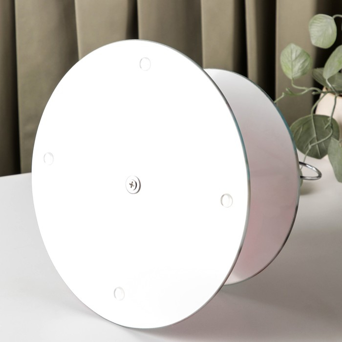 Этажёрка - фруктовница круглая Доляна &laquo;Маффин&raquo;, 2 яруса, d=25/20 см, стекло