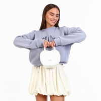 Сумка женская кросс-боди на молнии, цвет белый