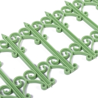 Ограждение декоративное, 25 &times; 180 см, 5 секций, пластик, салатовое, &laquo;Классика&raquo;