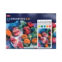 Альбом д/рис А4 48л на скобе Hatber "Акварельная палитра"