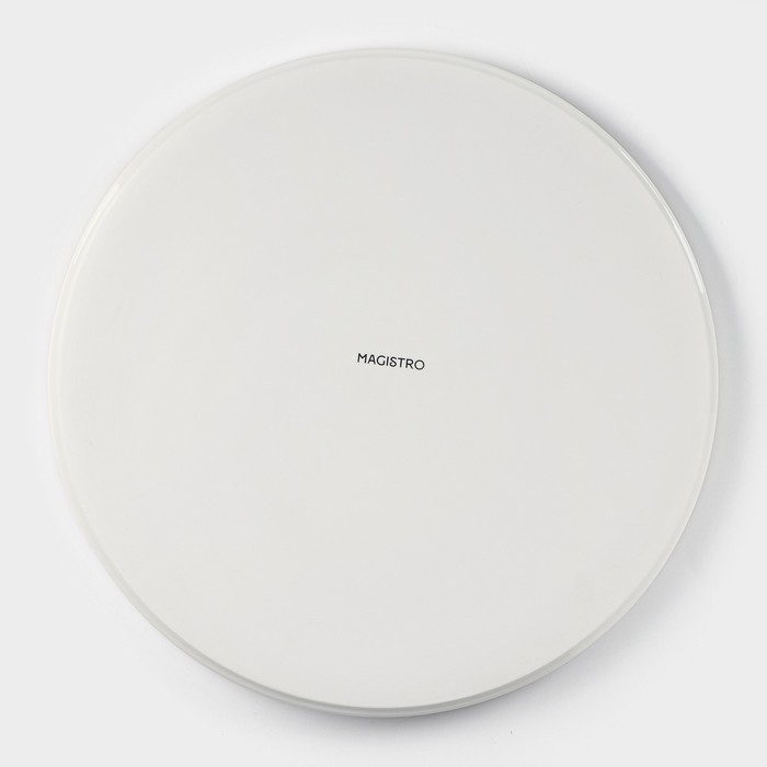 Тарелка фарфоровая с бортиком Magistro &laquo;Церера&raquo;, d=19,5 см, белая