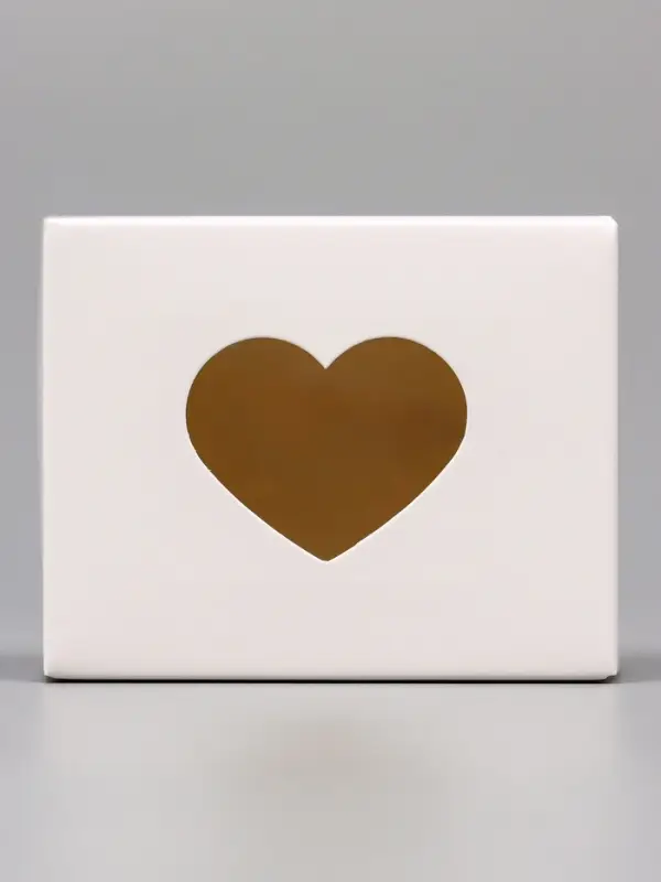 Коробка складная &laquo;Сердца&raquo;, ,белый, 10&times;8&times;3.5 см