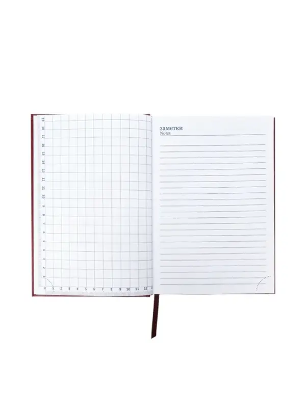 Ежедневник недатир А5 160л Небраска бордо