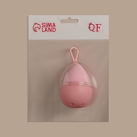 Спонж для макияжа &laquo;Капля&raquo;, 6 &times; 4 см, увеличивается при намокании, в футляре, цвет нежно-розовый