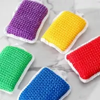 Губка для тела с эффектом пилинга, 10&times;12&times;4 см, МИКС