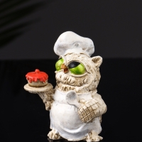 Набор фигур "4 совы на подносе" размер 20х10х10 см, бежевый