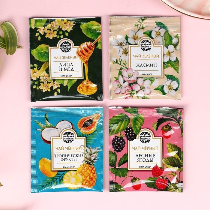 Чай в конверте &laquo;Счастья и любви&raquo;, 7,2 г ( 4 шт. х 1,8 г),