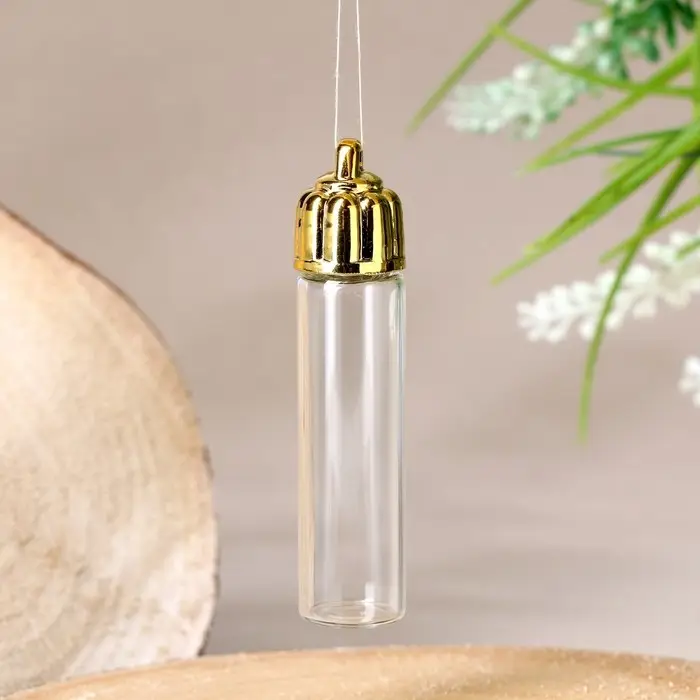 Основа для творчества и декора &laquo;Бутылочка с подвесом на крышке&raquo;, 6 мл, цвет золото