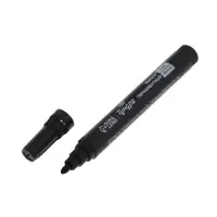 Маркер перманентный ТУНДРА, черный, ширина линии 3 мм, 10 шт.