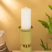 Подсвечник на 1 свечу текстурный "Олива" 10,5х10,5х19 см