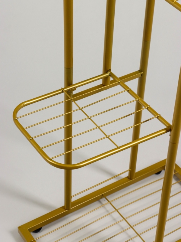 Подставка для цветов Greengo, 4 полки, 43 &times; 22 &times; 82 см, напольная, металл, цвет золотой