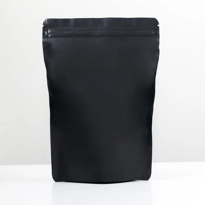 Пакет дой - пак, матовый, чёрный с окном, 14&times;20&times;4 см