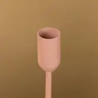 Подсвечник на 1 свечу текстурный "Пудровый розовый" 8х8х20 см